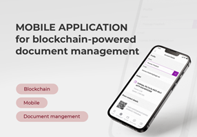 Blockchain-based mobile document management app