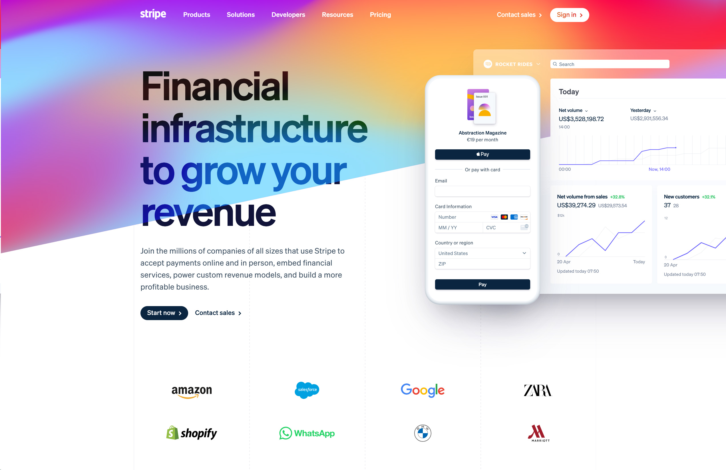 Stripe Landing Page