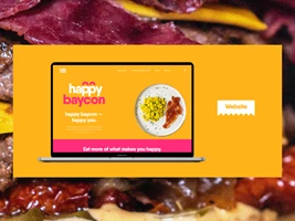 Brand identity and one pager for happy foodz