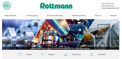 Corporate website for Rottmann